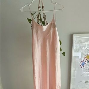 Vintage light pink silky slip dress
